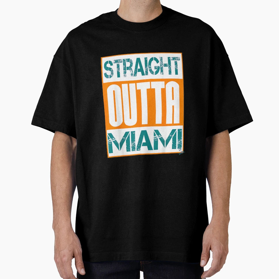 Miami Hip Hop City Name Straight T-Shirt - Casual Everyday Wear Men Women - T-Shirt, Sweatshirt, Hoodie