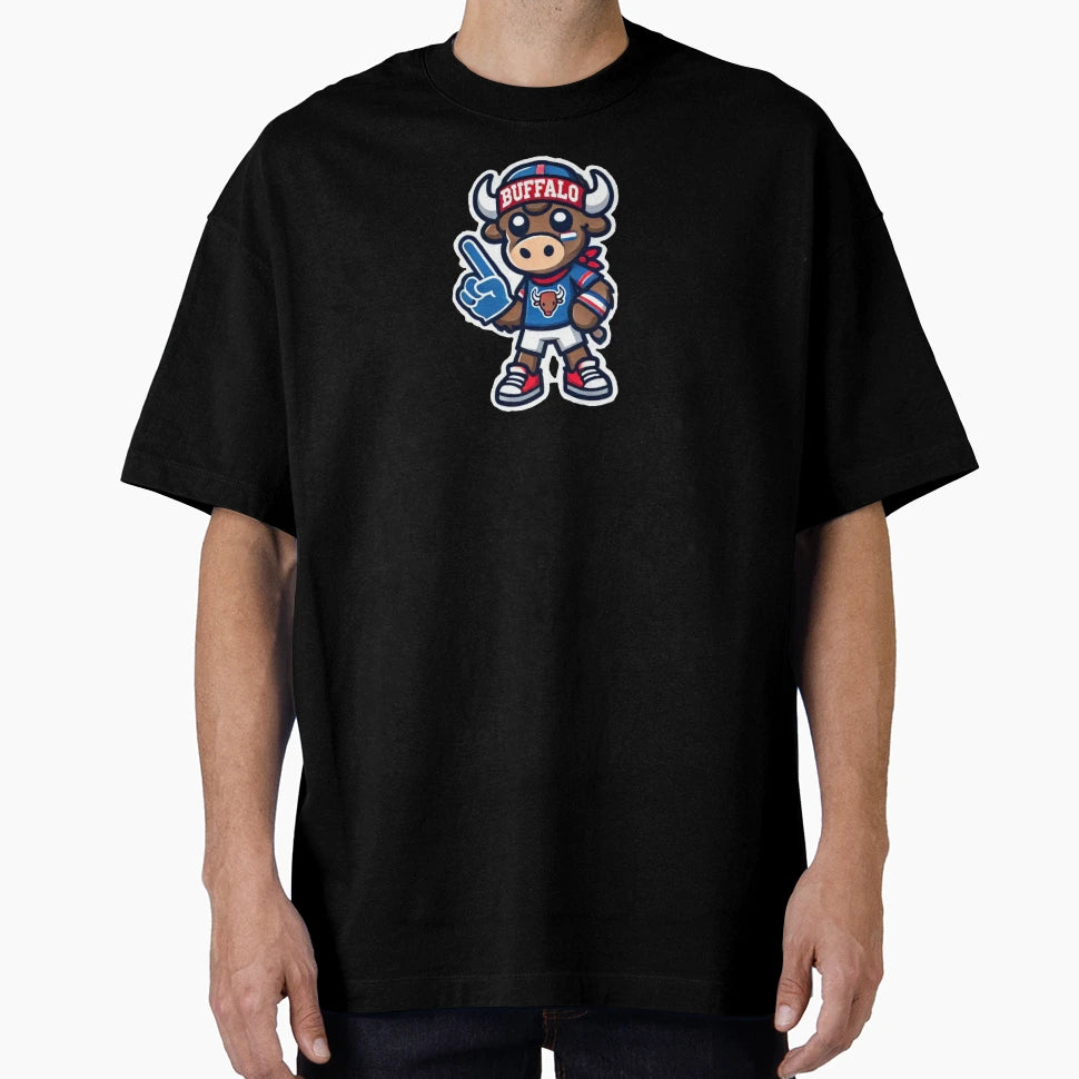 Buffalo Fan Mascot T-Shirt - Fun Novelty Design Men Women - T-Shirt, Sweatshirt, Hoodie