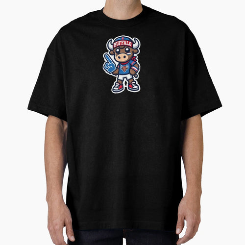 Buffalo Fan Mascot T-Shirt - Fun Novelty Design Men Women - T-Shirt, Sweatshirt, Hoodie