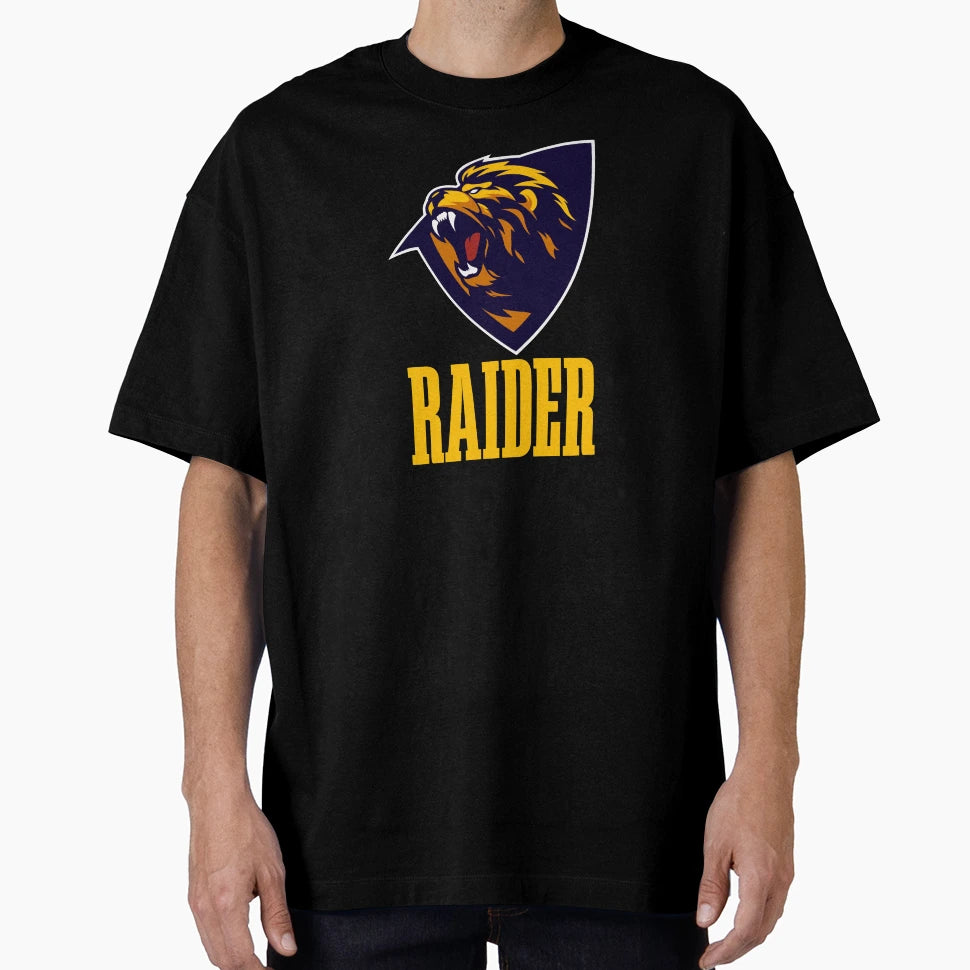 Yellow Lion Raider Mascot Logo T-Shirt - Minimalist Print Unisex - T-Shirt, Sweatshirt, Hoodie