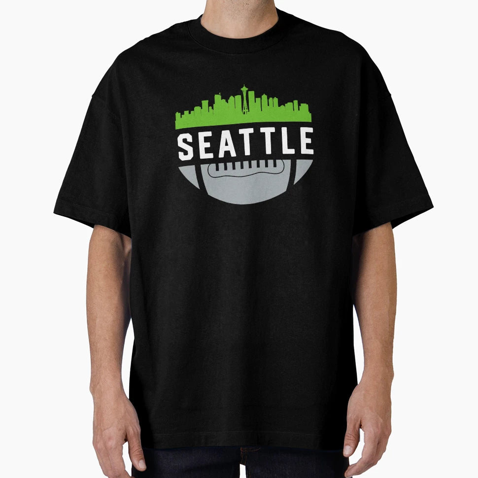 Downtown Seattle Washington Skyline T-Shirt - Fun Novelty Design Men Women - T-Shirt, Sweatshirt, Hoodie
