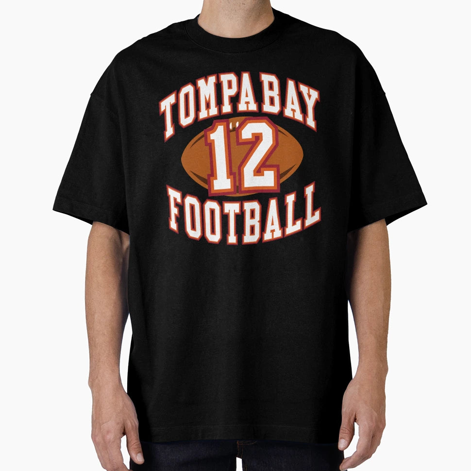 Tompa Bay 12 Football T-Shirt - Novelty Apparel for Adults - T-Shirt, Sweatshirt, Hoodie