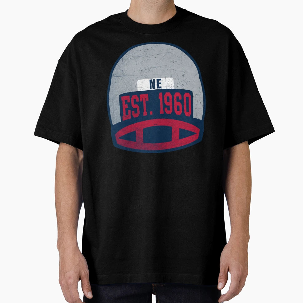 New England Throwback Football Helmet T-Shirt - Graphic Print Men Women - T-Shirt, Sweatshirt, Hoodie
