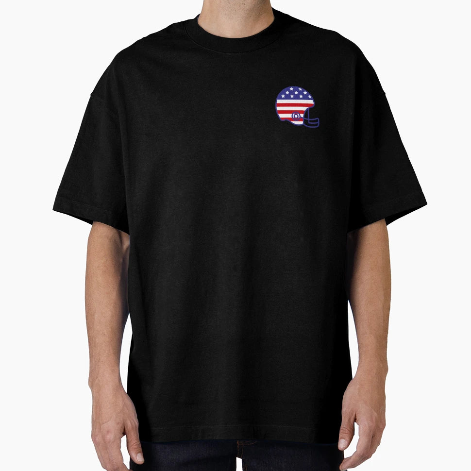 Usa Football Patriot America Flag T-Shirt - Custom Art Print Unisex - T-Shirt, Sweatshirt, Hoodie