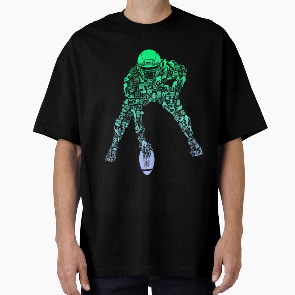 Football Center Football Player T-Shirt - Casual Everyday Wear Men Women - T-Shirt, Sweatshirt, Hoodie