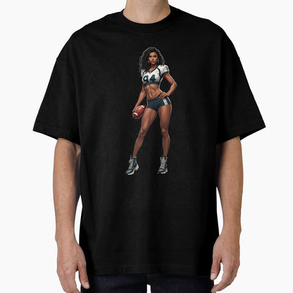 American Football Cheerleader T-Shirt - Graphic Print Unisex - T-Shirt, Sweatshirt, Hoodie