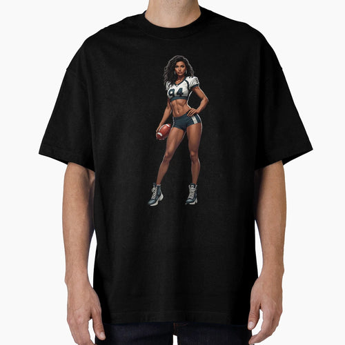 American Football Cheerleader T-Shirt - Graphic Print Unisex - T-Shirt, Sweatshirt, Hoodie