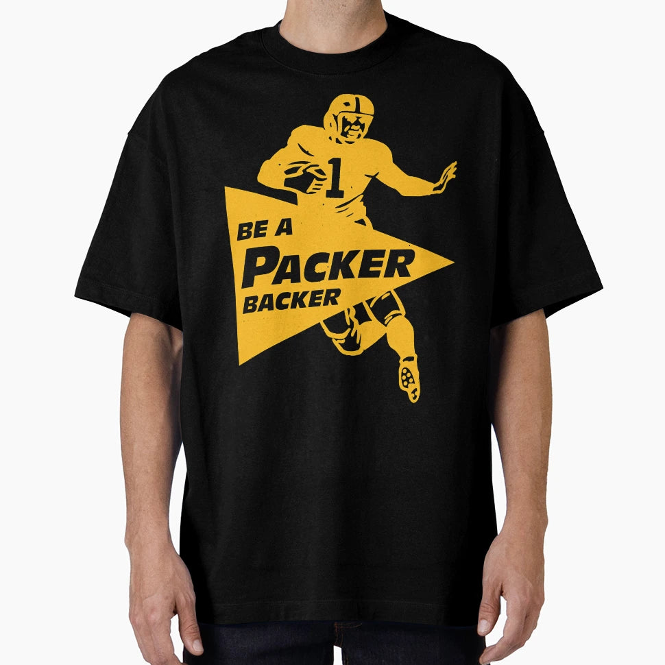 Be Packer Backer Runner Yellow T-Shirt - Unique Graphic for Adults - T-Shirt, Sweatshirt, Hoodie