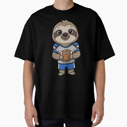 Sloth American Football Player Mascot T-Shirt - Graphic Print Men Women - T-Shirt, Sweatshirt, Hoodie