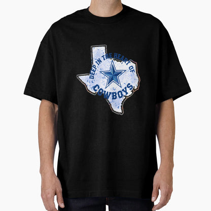 Dallas Cowboys Deep Heart Cowboys T-Shirt - Aesthetic Graphic for Adults - T-Shirt, Sweatshirt, Hoodie