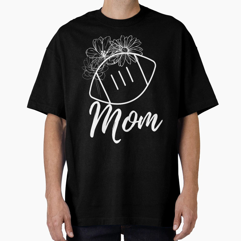 Football Mom Flowers T-Shirt - Aesthetic Graphic Unisex - T-Shirt, Sweatshirt, Hoodie