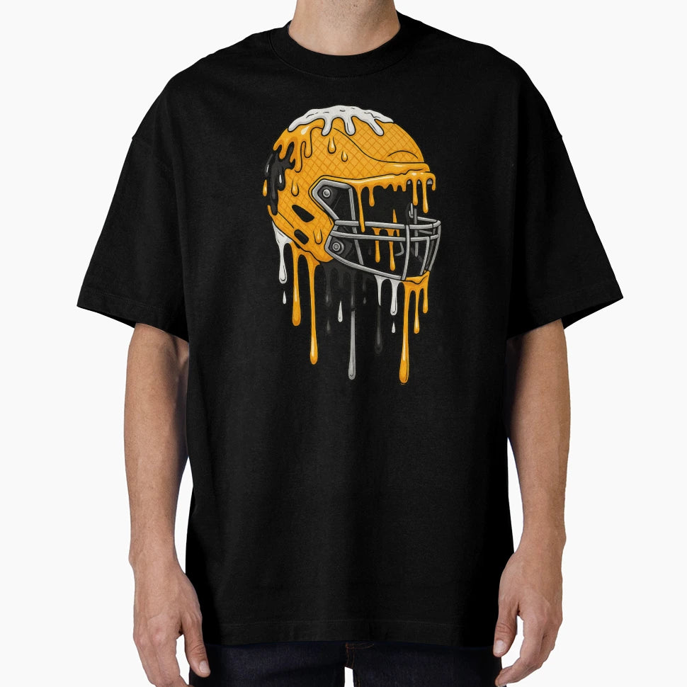 Melting Football Helmet Surreal T-Shirt - Custom Art Print for Adults - T-Shirt, Sweatshirt, Hoodie