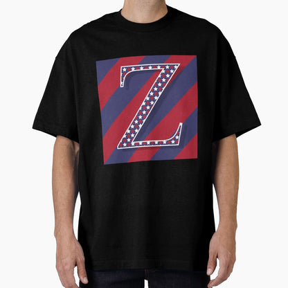 Letter Z Americana Old Glory Red And T-Shirt - Aesthetic Graphic Men Women - T-Shirt, Sweatshirt, Hoodie