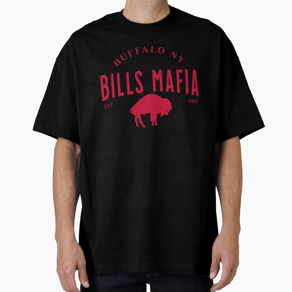 Bills Mafia Standing Buffalo Red T-Shirt - Casual Everyday Wear Unisex - T-Shirt, Sweatshirt, Hoodie