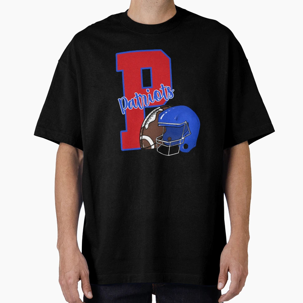 Patriots Football And Helmet T-Shirt - Custom Art Print for Adults - T-Shirt, Sweatshirt, Hoodie