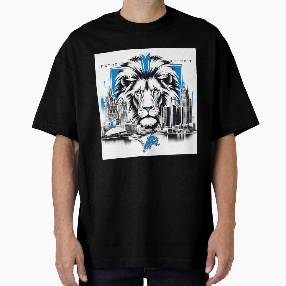 Detroit Lions T-Shirt - Minimalist Print Men Women - T-Shirt, Sweatshirt, Hoodie
