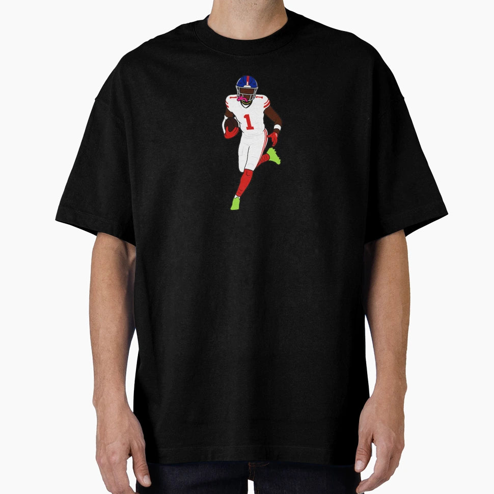Malik Nabers Running Action Pose T-Shirt - Trendy Graphic for Adults - T-Shirt, Sweatshirt, Hoodie