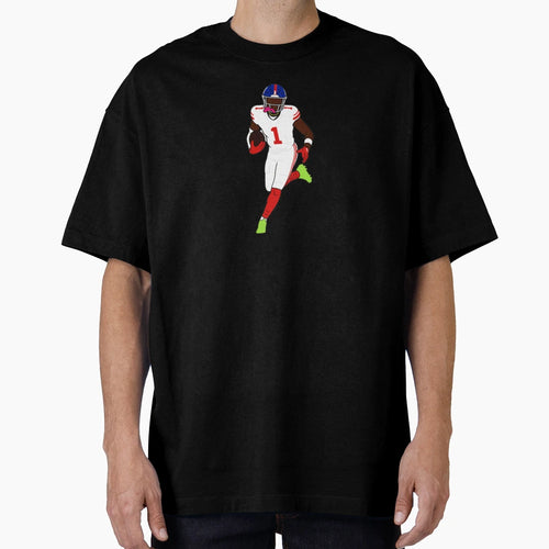 Malik Nabers Running Action Pose T-Shirt - Trendy Graphic for Adults - T-Shirt, Sweatshirt, Hoodie