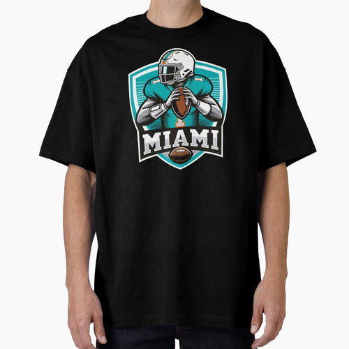 Fictional Miami Quarterback 1 Shield T-Shirt - Novelty Apparel Men Women - T-Shirt, Sweatshirt, Hoodie