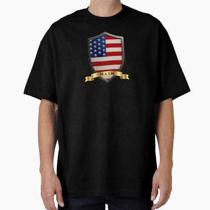 Nash Family Usa Shield Stars T-Shirt - Aesthetic Graphic for Adults - T-Shirt, Sweatshirt, Hoodie