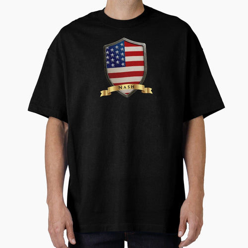 Nash Family Usa Shield Stars T-Shirt - Aesthetic Graphic for Adults - T-Shirt, Sweatshirt, Hoodie