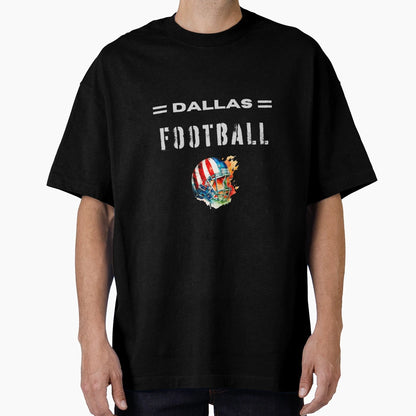 Dallas Football Usa Flag Helmet T-Shirt - Streetwear Style for Adults - T-Shirt, Sweatshirt, Hoodie
