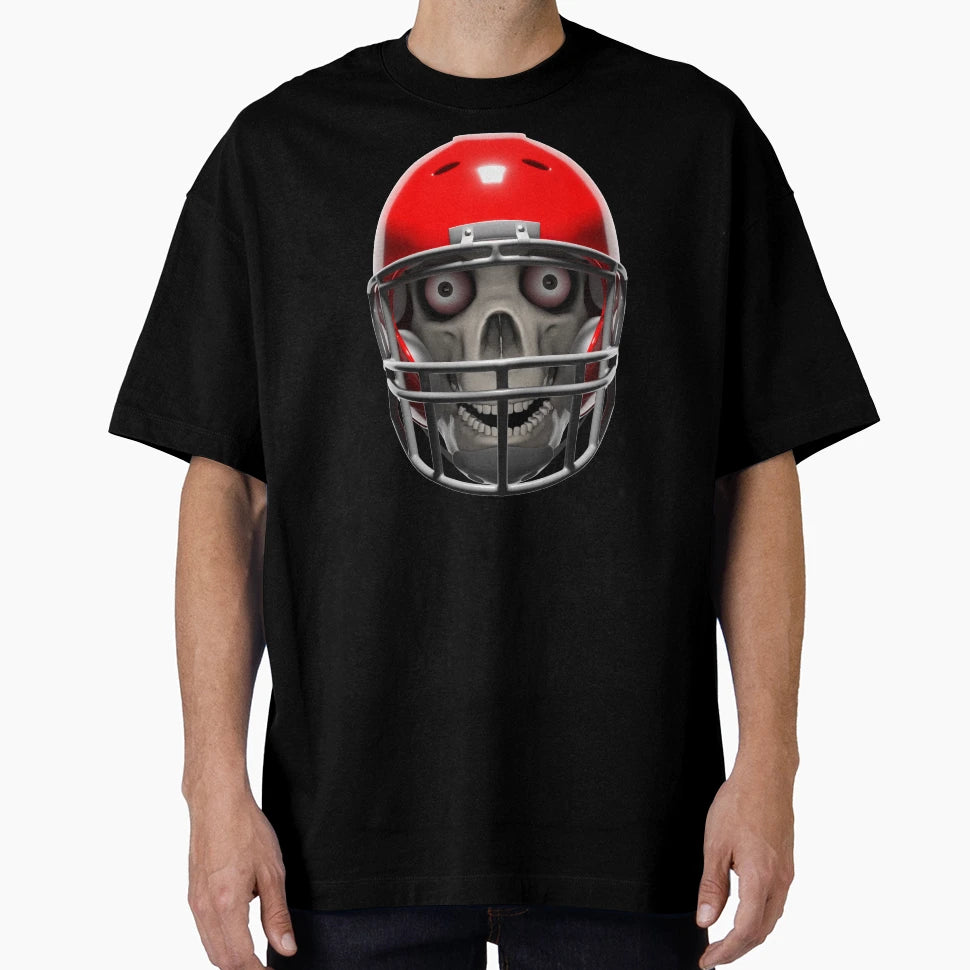 Football Skull T-Shirt - Aesthetic Graphic Unisex - T-Shirt, Sweatshirt, Hoodie