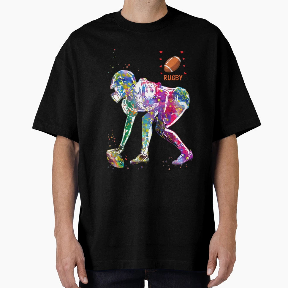 American Football Player T-Shirt - Unique Graphic for Adults - T-Shirt, Sweatshirt, Hoodie