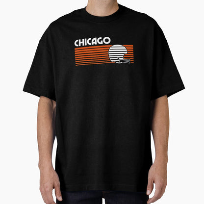 Chicago Football Helmet Game Day T-Shirt - Graphic Print for Adults - T-Shirt, Sweatshirt, Hoodie