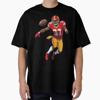 Anime Football Player Red Jersey Chief T-Shirt - Graphic Print Unisex - T-Shirt, Sweatshirt, Hoodie