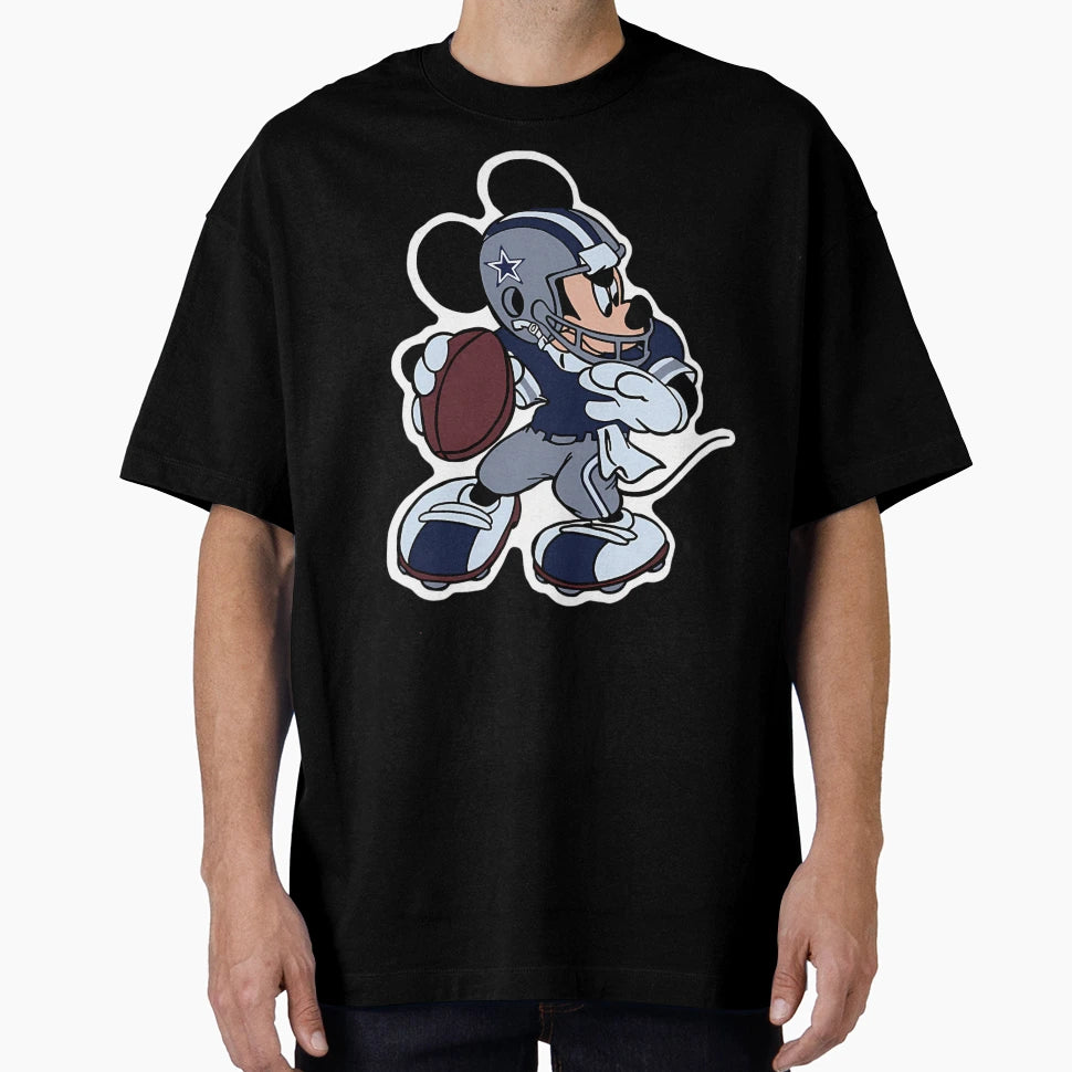 Mouse As Cowboys Football Player T-Shirt - Aesthetic Graphic Men Women - T-Shirt, Sweatshirt, Hoodie