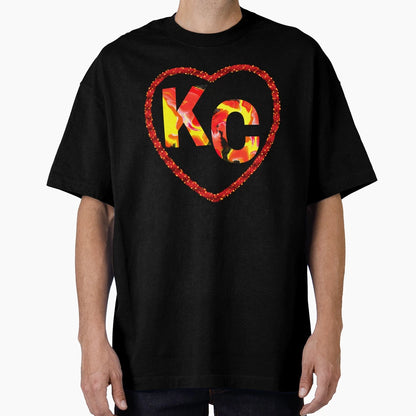 Red Yellow Kc Heart Team Colors Jdp 01 10 T-Shirt - Unique Graphic Unisex - T-Shirt, Sweatshirt, Hoodie