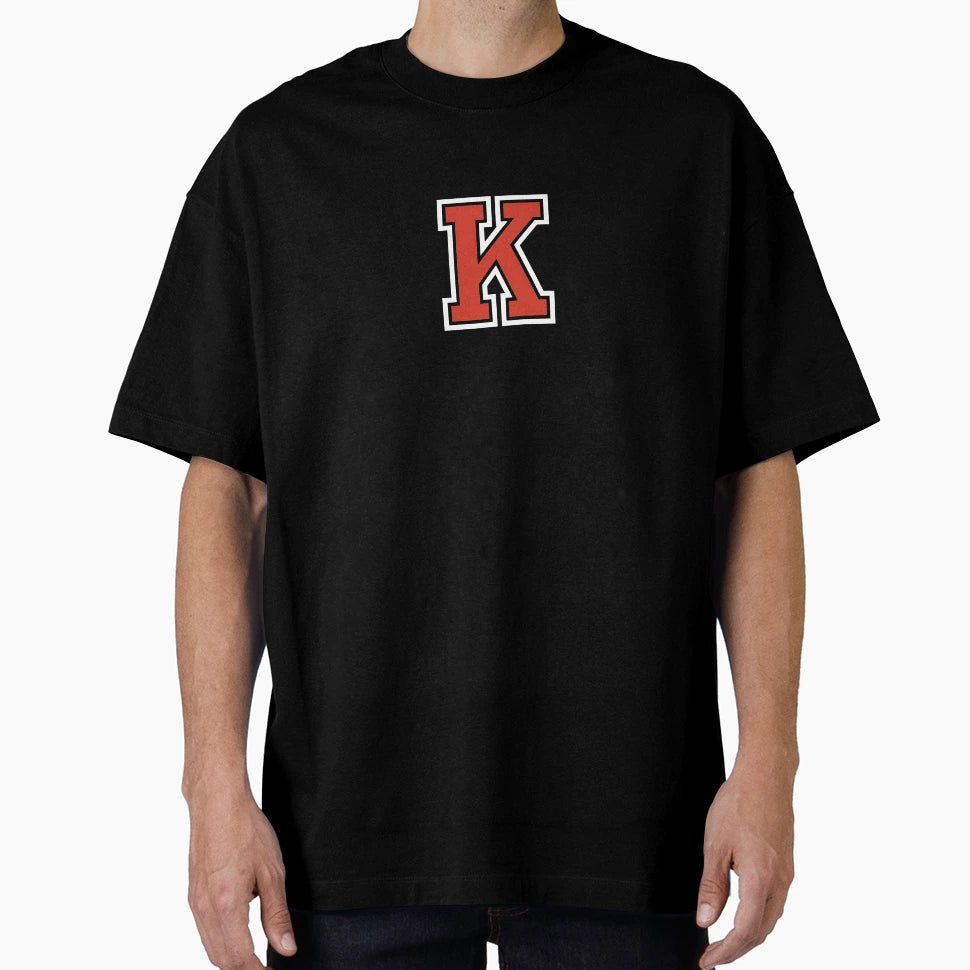 Letter K Initial K Varsity Red T-Shirt - Custom Art Print Men Women - T-Shirt, Sweatshirt, Hoodie