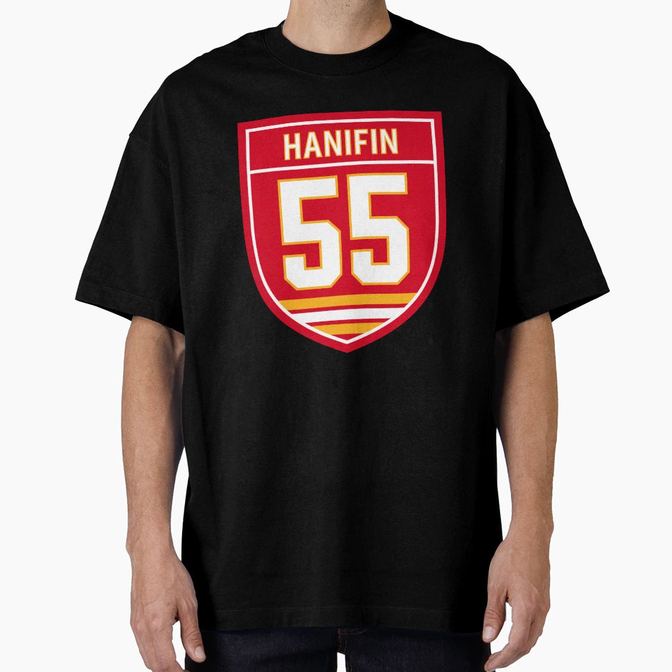 Noah Hanifin Calgary 55 Emblem T-Shirt - Trendy Graphic Men Women - T-Shirt, Sweatshirt, Hoodie