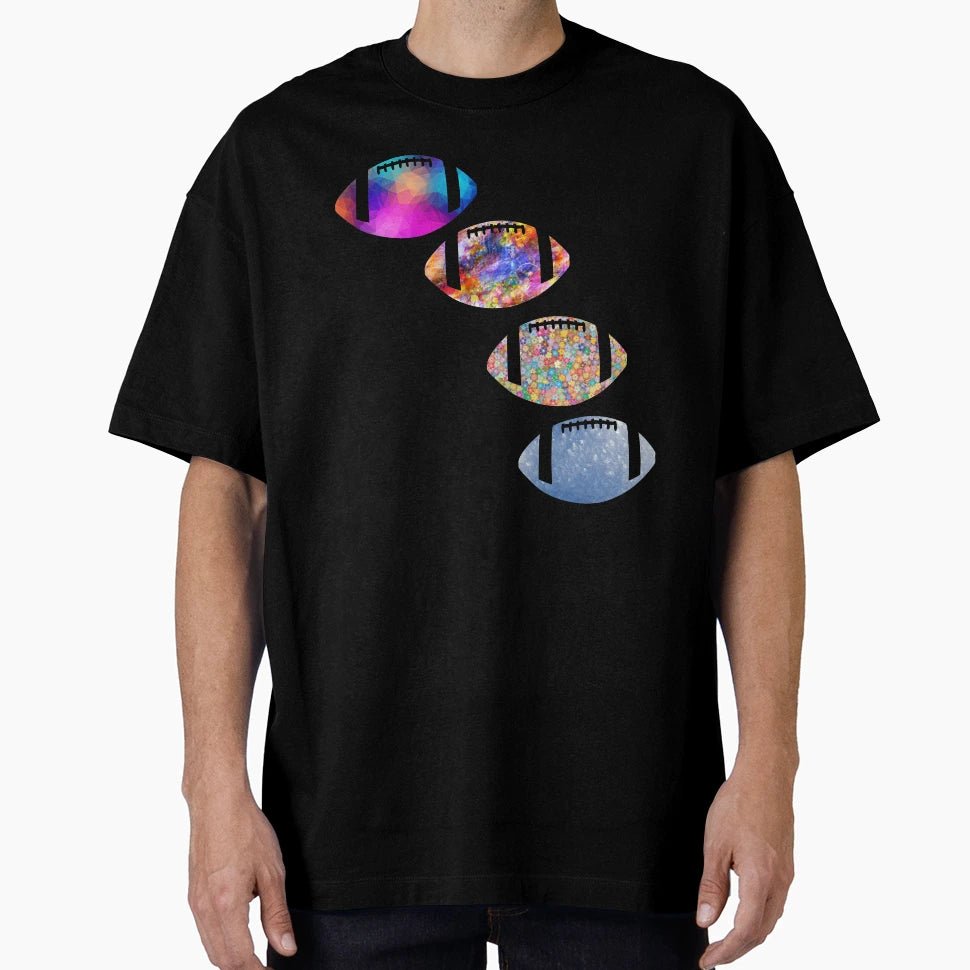 Colorful American Football Sports T-Shirt - Fun Novelty Design Unisex - T-Shirt, Sweatshirt, Hoodie