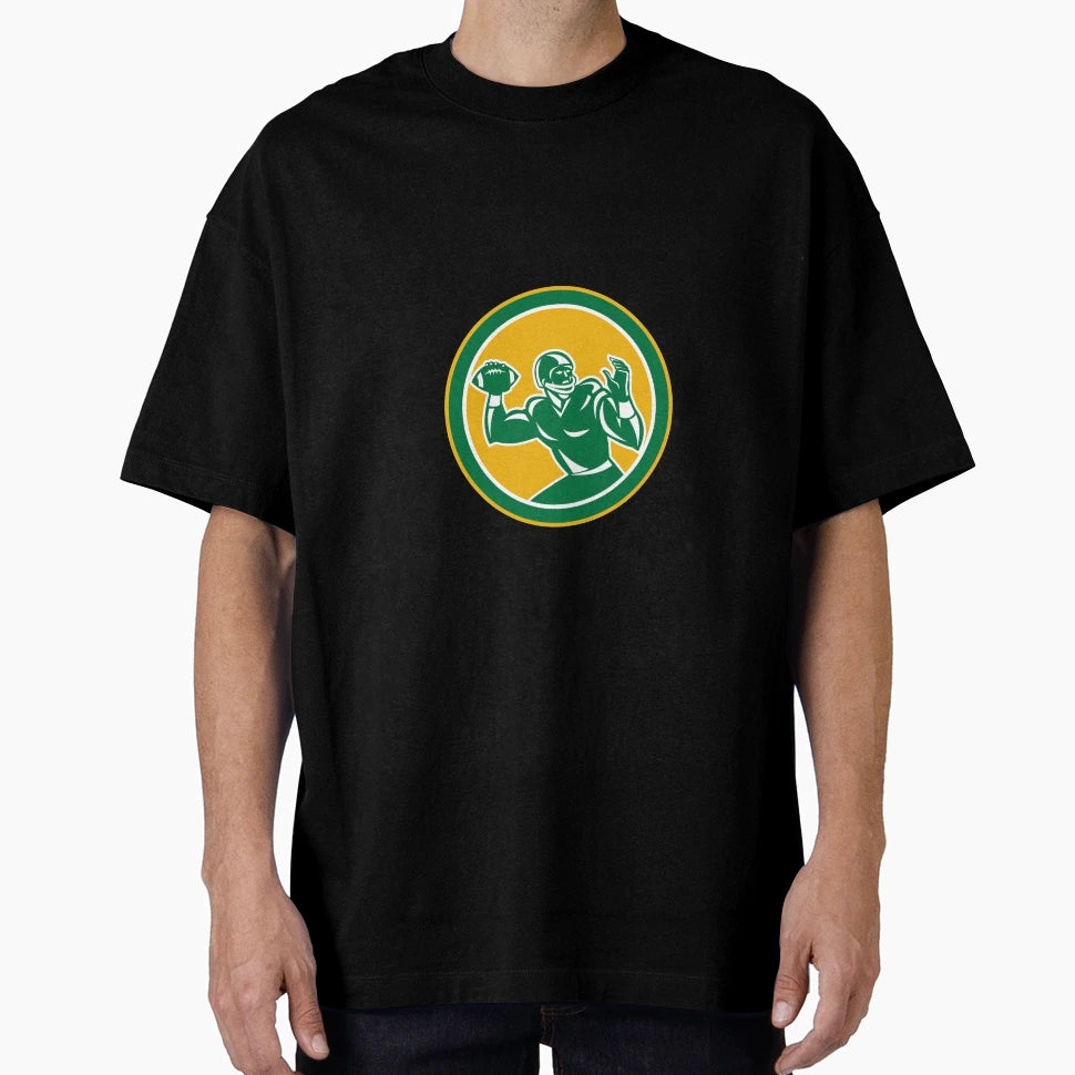 American Football Quarterback Circle T-Shirt - Minimalist Print for Adults - T-Shirt, Sweatshirt, Hoodie