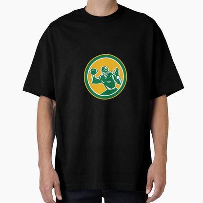 American Football Quarterback Circle T-Shirt - Minimalist Print for Adults - T-Shirt, Sweatshirt, Hoodie