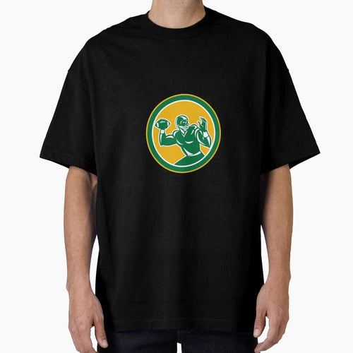 American Football Quarterback Circle T-Shirt - Minimalist Print for Adults - T-Shirt, Sweatshirt, Hoodie