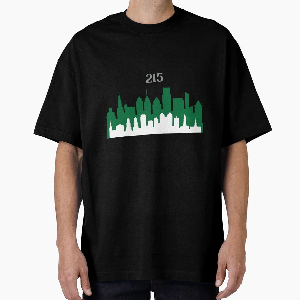 Philadelphia 215 Kelly Green Football T-Shirt - Novelty Apparel Unisex - T-Shirt, Sweatshirt, Hoodie