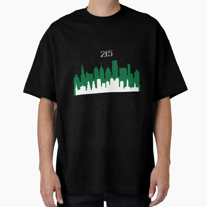 Philadelphia 215 Kelly Green Football T-Shirt - Novelty Apparel Unisex - T-Shirt, Sweatshirt, Hoodie