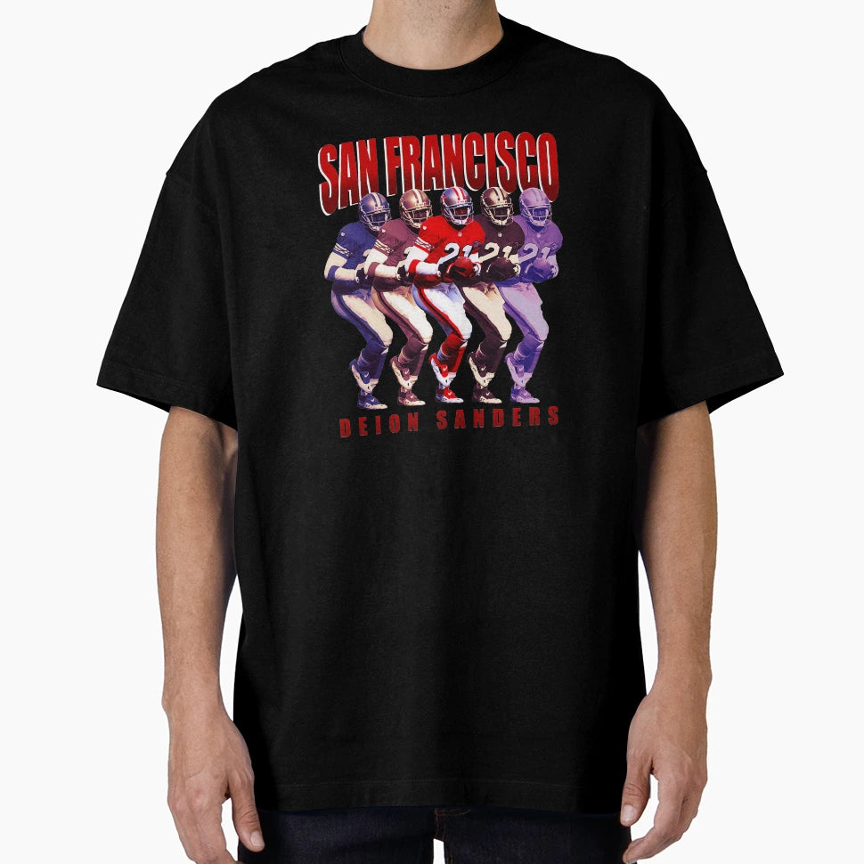 Deion Sanders Sanfrancisco 49Ers T-Shirt - Streetwear Style for Adults - T-Shirt, Sweatshirt, Hoodie