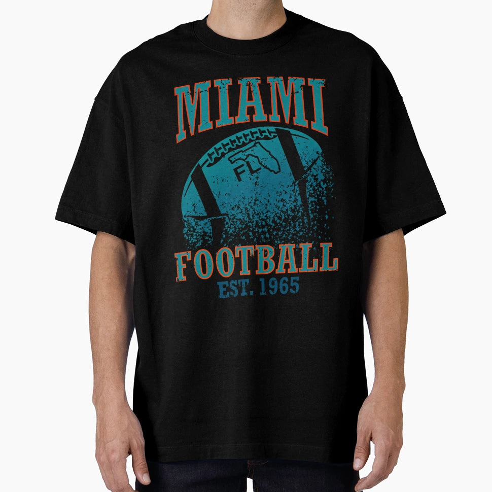 Miami Football T-Shirt - Trendy Graphic for Adults - T-Shirt, Sweatshirt, Hoodie