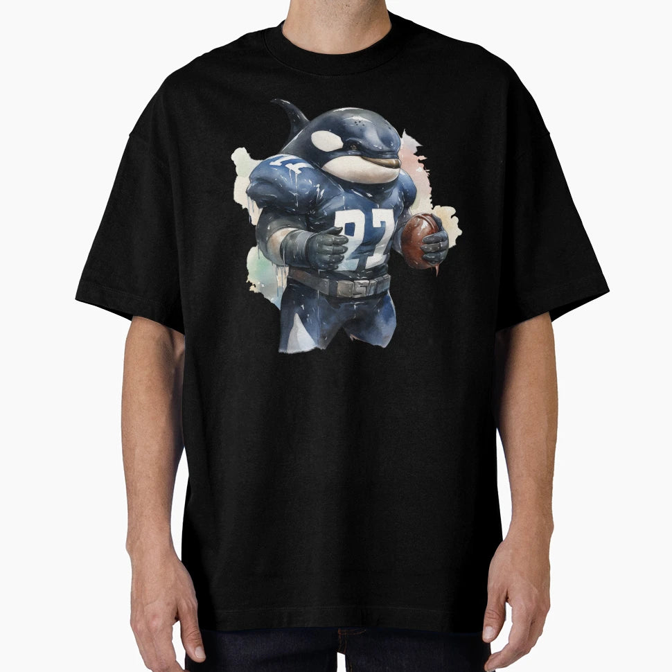 Orca As American Football Player T-Shirt - Graphic Print for Adults - T-Shirt, Sweatshirt, Hoodie