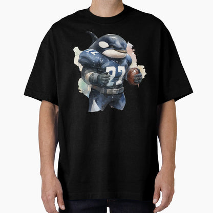 Orca As American Football Player T-Shirt - Graphic Print for Adults - T-Shirt, Sweatshirt, Hoodie