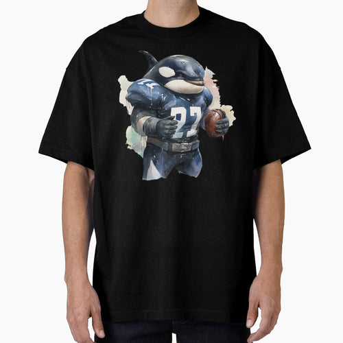 Orca As American Football Player T-Shirt - Graphic Print for Adults - T-Shirt, Sweatshirt, Hoodie