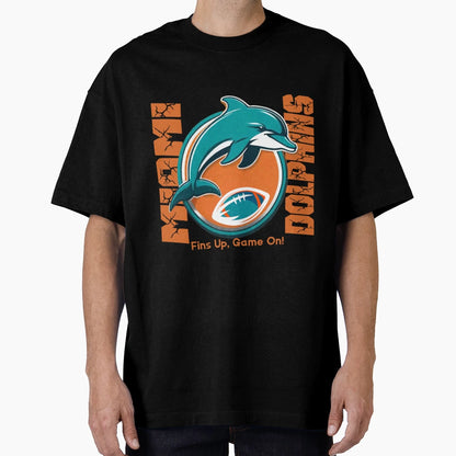 Art Miami Dolphins T-Shirt - Minimalist Print for Adults - T-Shirt, Sweatshirt, Hoodie