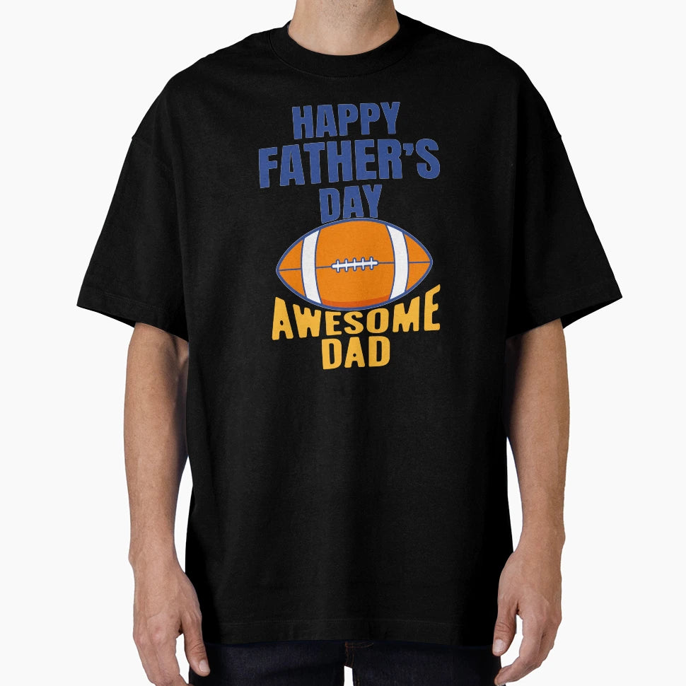 Awesome Football Dad Funny Fathers T-Shirt - Minimalist Print Men Women - T-Shirt, Sweatshirt, Hoodie