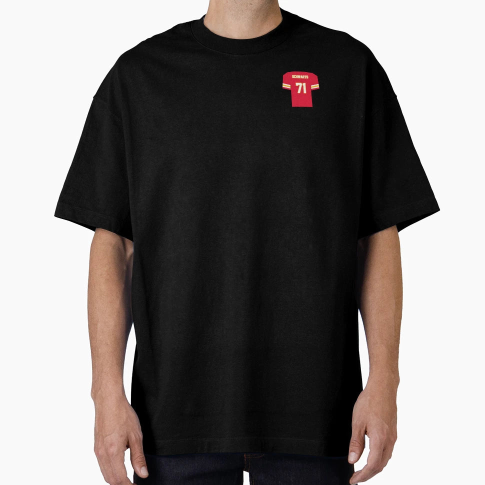 Mitchell Schwartz Chiefs Jersey T-Shirt - Fun Novelty Design for Adults - T-Shirt, Sweatshirt, Hoodie