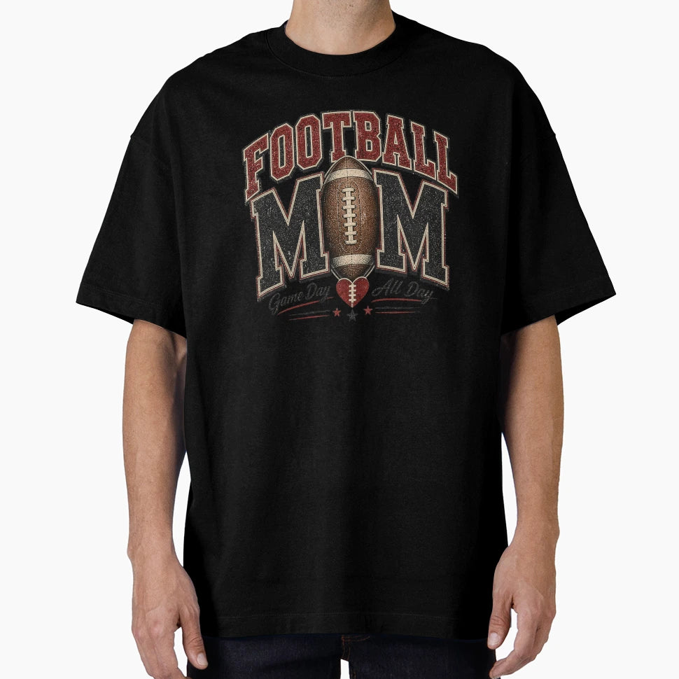 Football Mom Game Day T-Shirt - Custom Art Print Men Women - T-Shirt, Sweatshirt, Hoodie