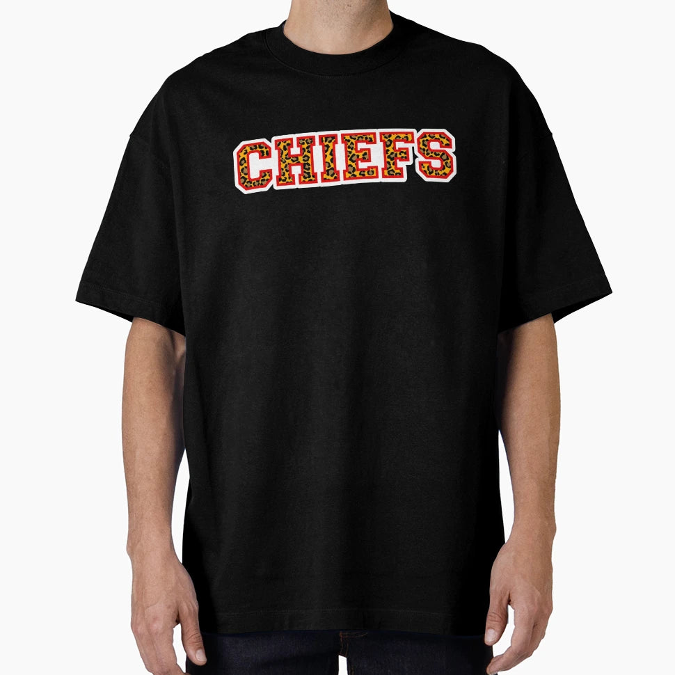Kansas City Chiefs Leopard T-Shirt - Graphic Print Men Women - T-Shirt, Sweatshirt, Hoodie